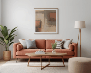 Clean Sofa in cozy living room