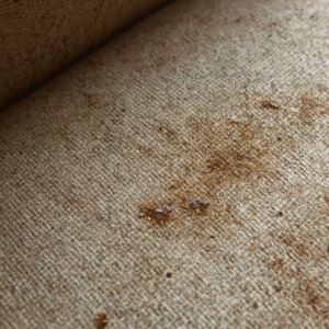noticeable stain on a sofa